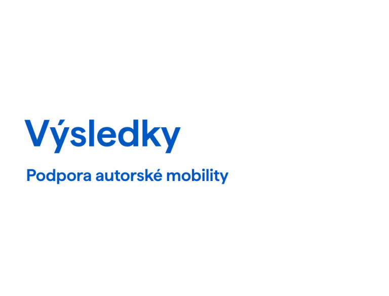 Podpora autorské mobility Czechia 2026: výsledky