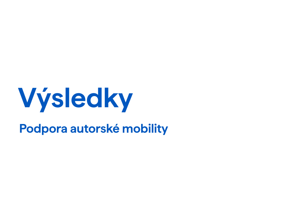 Podpora autorské mobility Czechia 2026: výsledky