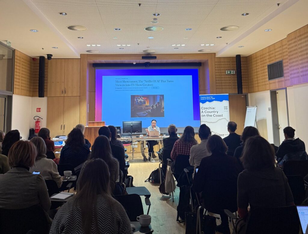 Veronika Macurová Křížová na workshopu k využití AI v nakladatelské praxi