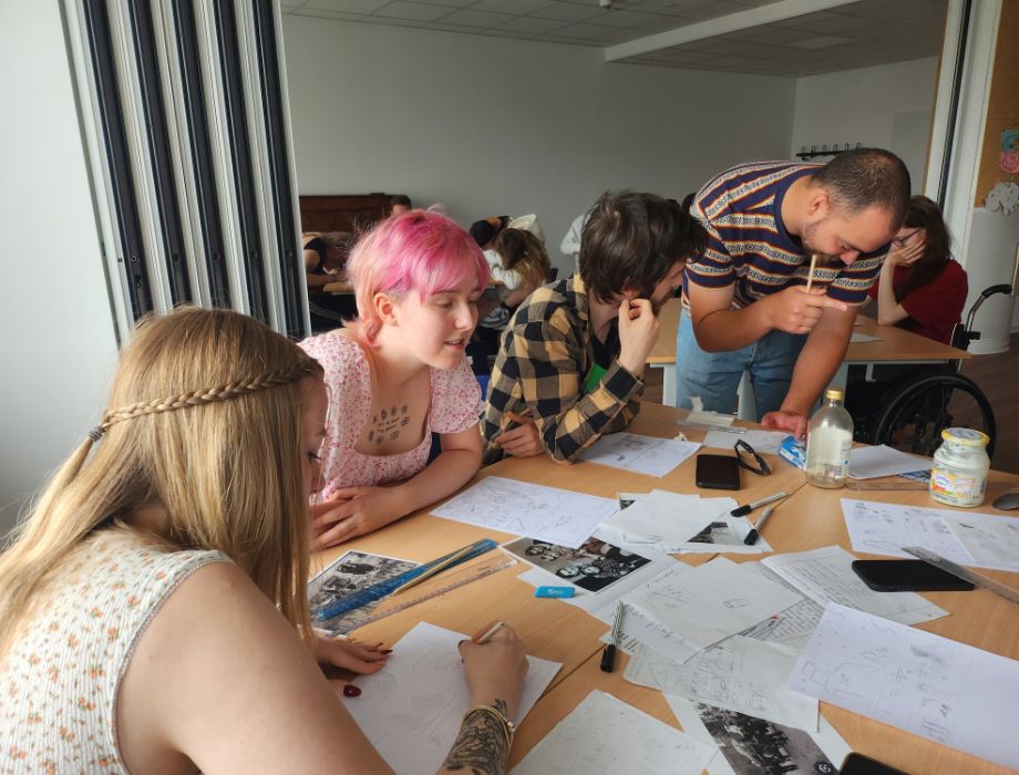 Matěj Kol&aacute;ř_workshops Chemnitz_Foto &copy; DFK 2025