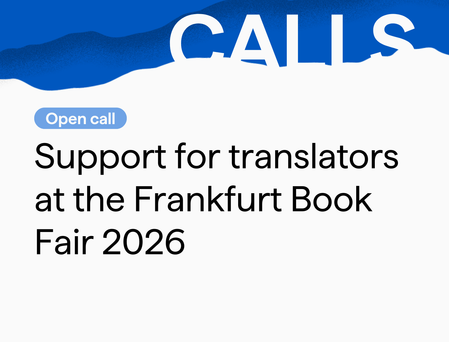 Open call: Support for the participation of translations from Czech at the Frankfurt Book Fair 2026