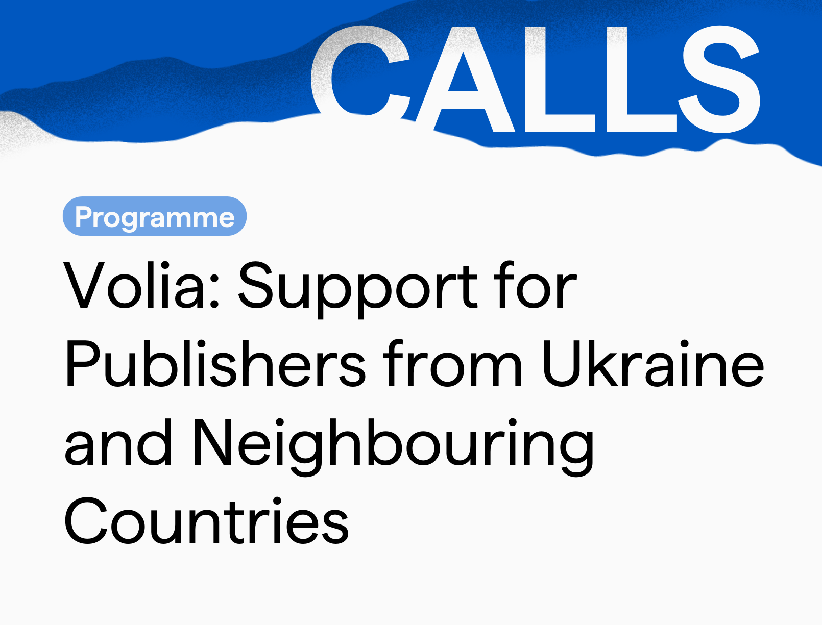 Volia: Special Programme for Publishers from Ukraine and Neighbouring Countries