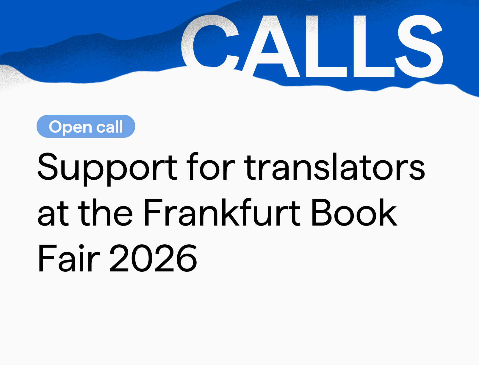 Open call: Support for the participation of translations from Czech at the Frankfurt Book Fair 2026